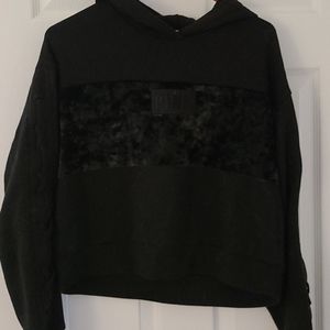 velvet crooped victoria secret hoodie